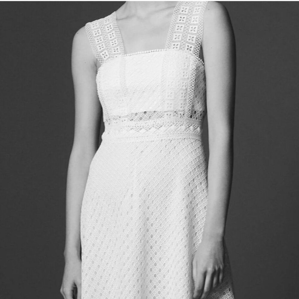 Sandro Mid-length strap dress with lace